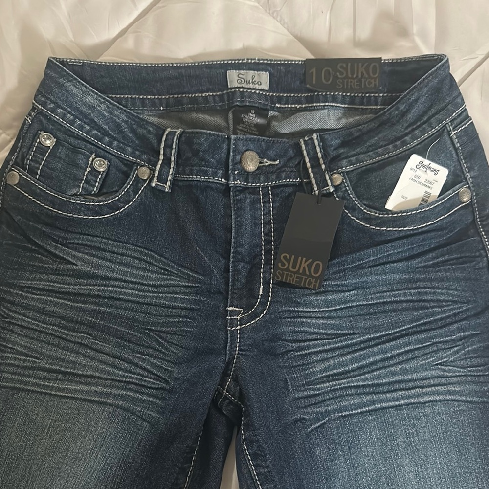 Blue Jeans with Contrasting Stitching